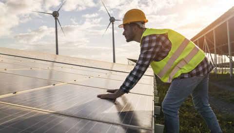 Man Working For Solar Panels And Wind Turbines R 2022 01 28 05 37 27 Utc